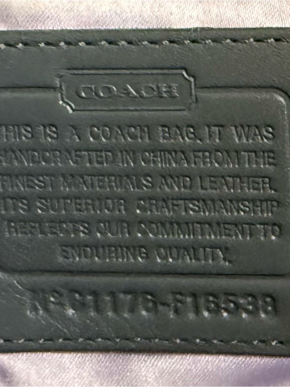 Coach F16538 Signature Jacquard Hobo Shoulder Bag Silver Gray Lilac Lining VGUC - Picture 10 of 10